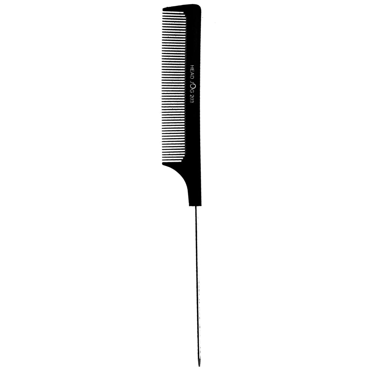 Head Jog 203 Pin Tail Comb - Black