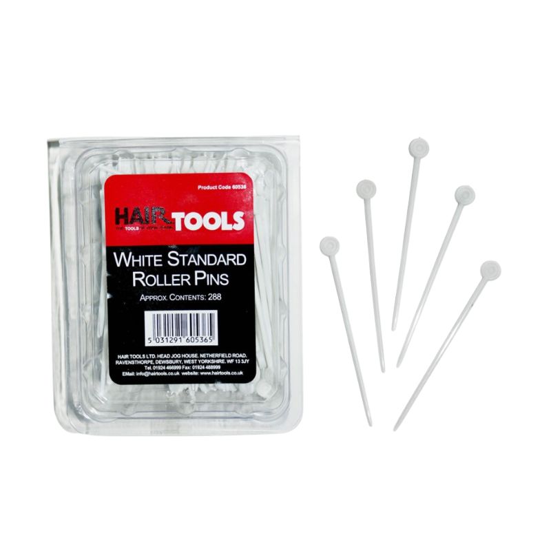 Hair Tools White Standard Roller Pins (Box of 288)