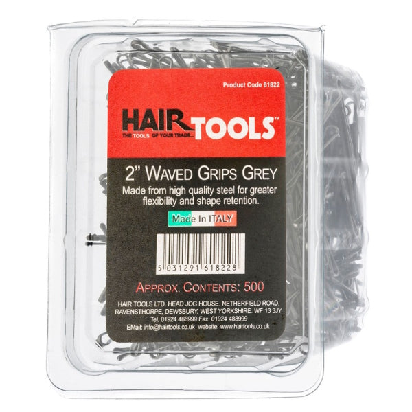 Hair Tools 2" Waved Grips Grey (Box of 500)