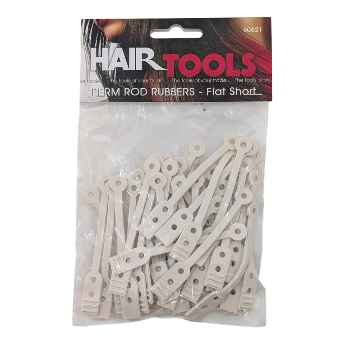 Hair Tools Perm Rod Rubbers - Flat Short (Pack of 50)