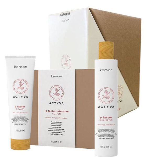 Kemon Actyva P Factor Women's Hair Loss Prevention Kit