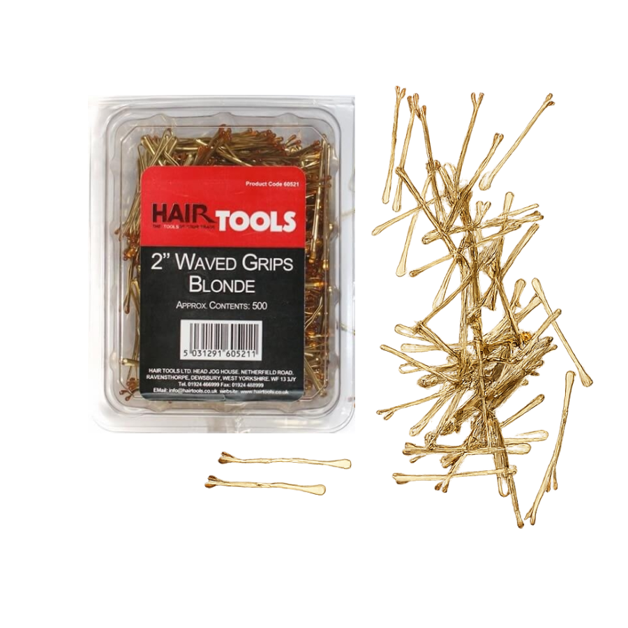 Hair Tools 2" Waved Grips Blonde (Box of 500)
