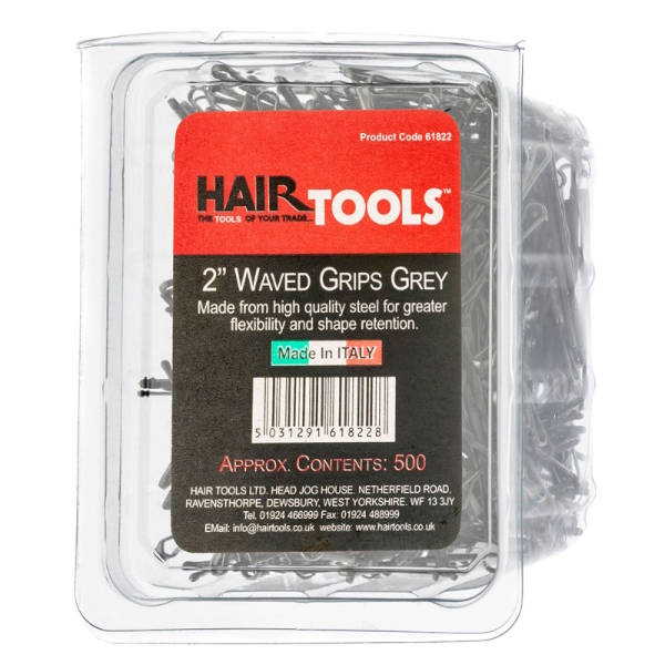 Hair Tools 2" Waved Grips Grey (BOX OF 500)