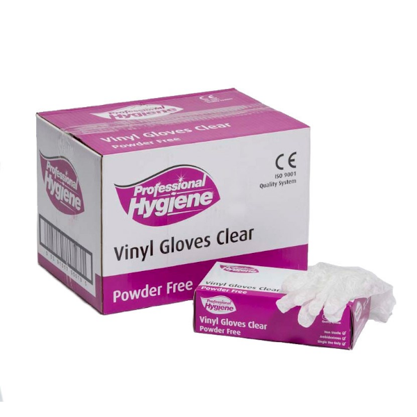 Professional Hygiene VinylPowder Free Gloves - Clear